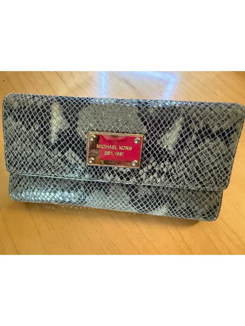 Michael Kors snakeskin wallet
